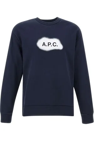 A.P.C. Heren, Sweatshirts & Hoodies, Blauw, Maat: S Katoen