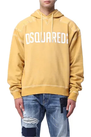 Dsquared2 Heren, Sweatshirts & Hoodies, Geel, Maat: S Katoen