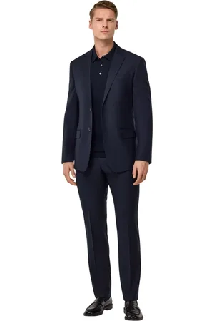 Boggi Milano Heren, Pakken, Blauw, Maat: L Wol
