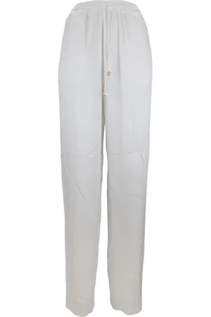 Elisabetta Franchi Dames, Broeken, Wit, Maat: M Viscose