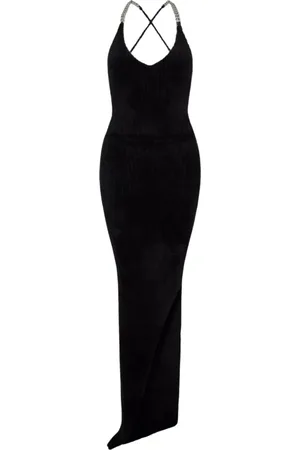 DAVID KOMA Dames, Jurken, Zwart, Maat: S Nylon