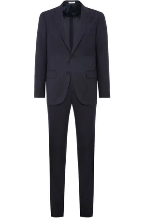 Boglioli Heren, Pakken, Blauw, Maat: XL Wol