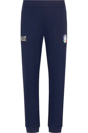 EA7 Heren, Broeken, Blauw, Maat: 2XL Katoen