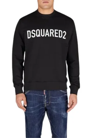 Dsquared2 Heren, Sweatshirts & Hoodies, Zwart, Maat: XL Katoen