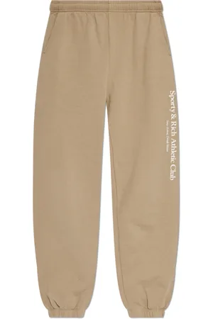 Sporty & Rich Unisex, Broeken, Bruin, Maat: M Katoen