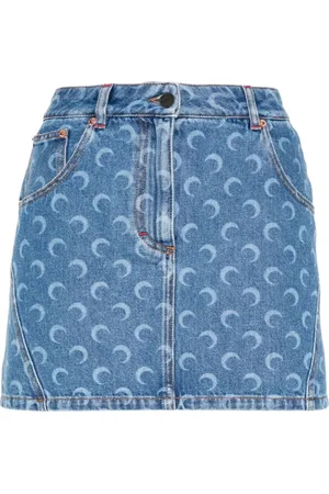 Marine Serre Dames, Rokken, Blauw, Maat: XS Denim