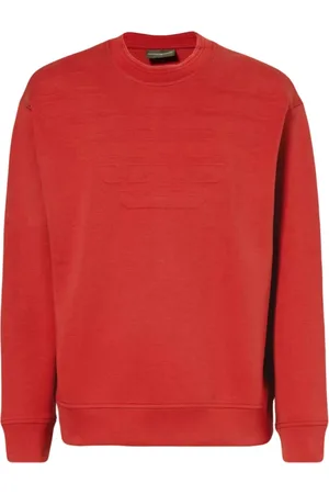 Emporio Armani Heren, Sweatshirts & Hoodies, Rood, Maat: L Katoen