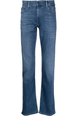 7 for all Mankind Heren, Jeans, Blauw, Maat: W31 Katoen