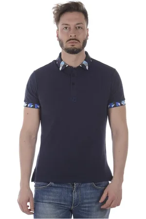 VERSACE Heren, Tops, Blauw, Maat: L