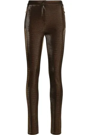 Roberto Cavalli Dames, Broeken, Geel, Maat: 2XS Wol