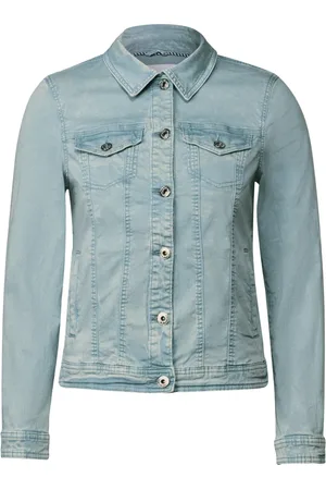 CECIL Dames, Jassen, Groen, Maat: S Denim