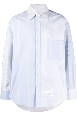 Thom Browne Heren, Overhemden, Blauw, Maat: XL Katoen