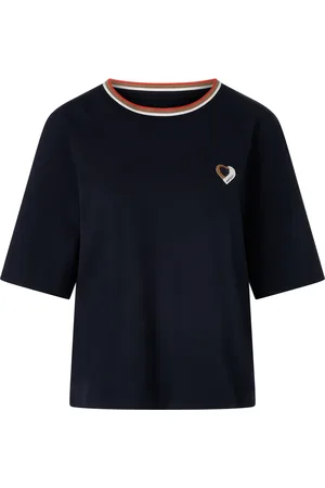 Marc Cain Dames, Tops, Blauw, Maat: 2XL Katoen