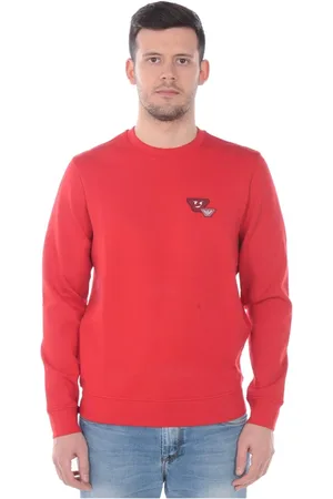 Emporio Armani Heren, Sweatshirts & Hoodies, Rood, Maat: L Katoen