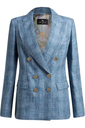 Etro Dames, Jassen, Blauw, Maat: M Katoen