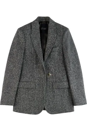 FAY Dames, Jassen, Grijs, Maat: 4XL Wol