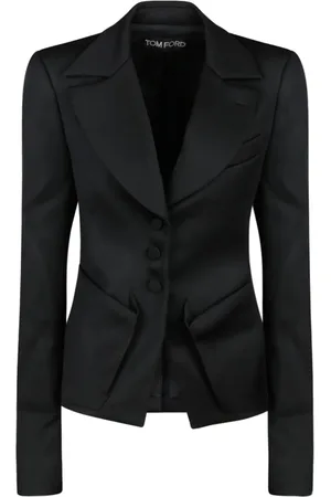 Tom Ford Dames, Jassen, Zwart, Maat: S Wol