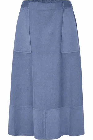 Masai Dames, Rokken, Blauw, Maat: L Velours