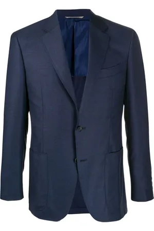CANALI Heren, Pakken, Blauw, Maat: 2XL Wol