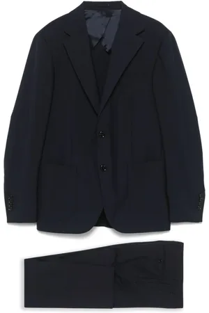 LARDINI Heren, Pakken, Blauw, Maat: M Tweed