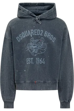 Dsquared2 Heren, Sweatshirts & Hoodies, Blauw, Maat: L Katoen