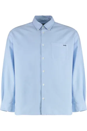 A.P.C. Heren, Overhemden, Blauw, Maat: M Katoen