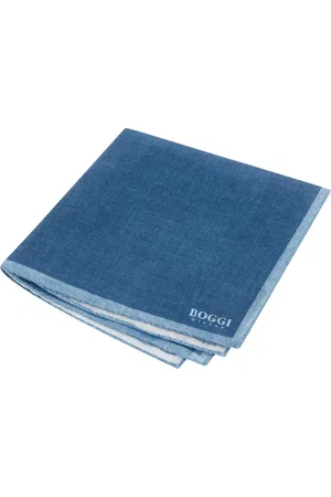 Boggi Milano Heren, Accessoires, Blauw, Maat: ONE Size Linnen