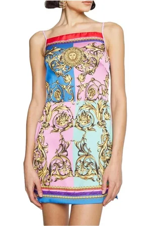 VERSACE Dames, Jurken, Veelkleurig, Maat: L Poliester