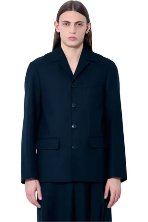 DRIES VAN NOTEN Heren, Jassen, Blauw, Maat: XL Wol