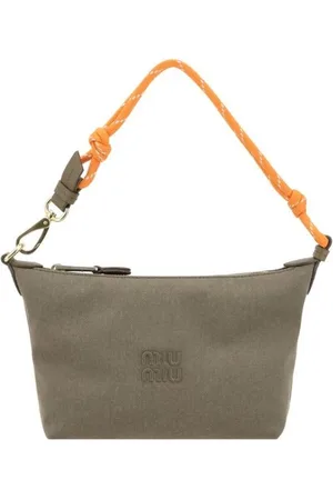 Miu Miu Dames, Tassen, Bruin, Maat: ONE Size Katoen