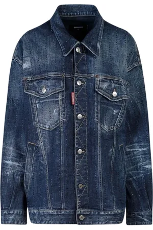 Dsquared2 Dames, Jassen, Blauw, Maat: 4XS Denim