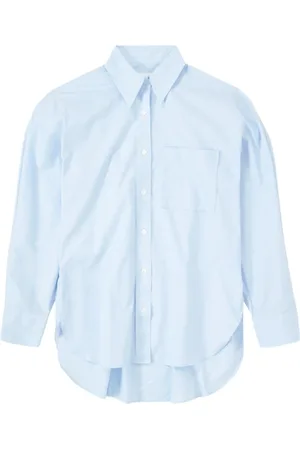 Closed Dames, Blouses & Shirts, Blauw, Maat: M Katoen