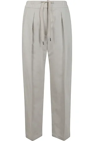 Brunello Cucinelli Dames, Broeken, Grijs, Maat: XS Katoen