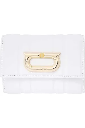 Salvatore Ferragamo Dames, Accessoires, Wit, Maat: ONE Size Leer