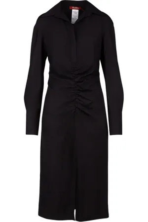 Max Mara Dames, Jurken, Zwart, Maat: 3XS Katoen