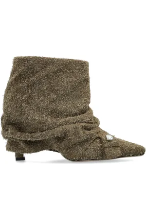 The Attico Dames, Schoenen, Groen, Maat: 39 1/2 EU Leer