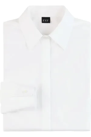 FAY Dames, Blouses & Shirts, Wit, Maat: L Katoen