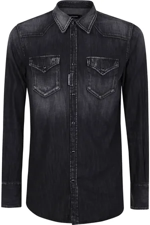 Dsquared2 Heren, Overhemden, Zwart, Maat: L Katoen
