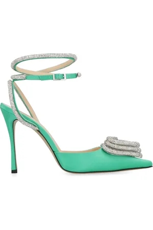 Mach & Mach Dames, Schoenen, Groen, Maat: 39 EU Satijn