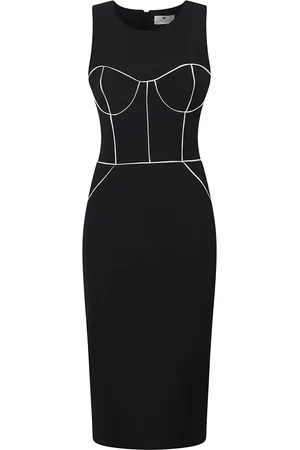 Elisabetta Franchi Dames, Jurken, Zwart, Maat: XS Poliester