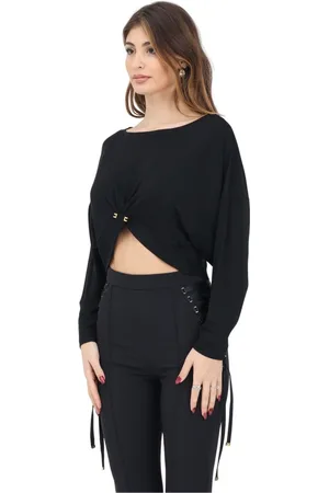 Elisabetta Franchi Dames, Truien, Zwart, Maat: M Viscose