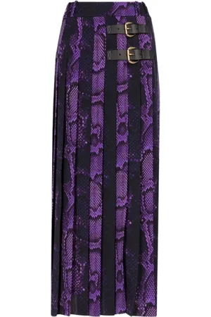 Roberto Cavalli Dames, Rokken, Paars, Maat: M Poliester