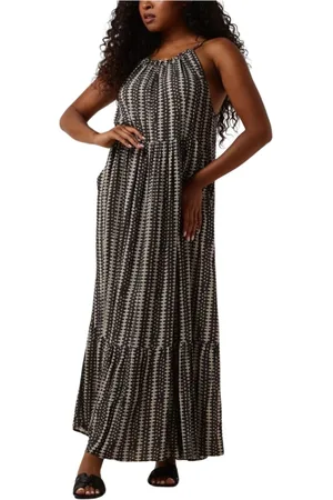 Co`Couture Dames, Jurken, Grijs, Maat: XL Linnen