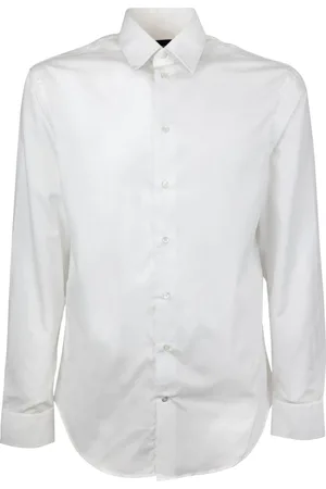 Emporio Armani Heren, Overhemden, Wit, Maat: M Katoen