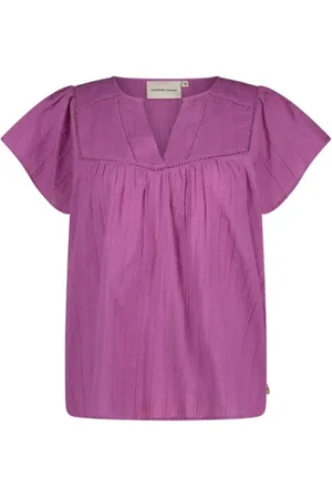 Fabienne Chapot Dames, Blouses & Shirts, Paars, Maat: M Katoen