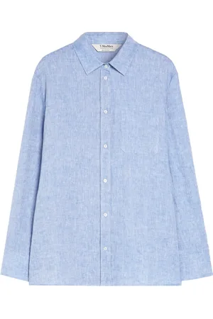 Max Mara Dames, Blouses & Shirts, Blauw, Maat: XS Katoen