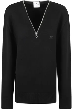 Courrèges Dames, Truien, Zwart, Maat: M Wol