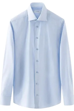 Eton Heren, Overhemden, Blauw, Maat: 2XL Katoen