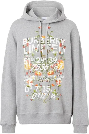 Burberry Heren, Sweatshirts & Hoodies, Grijs, Maat: XS Katoen
