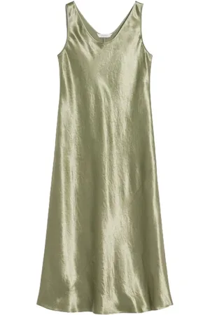 Max Mara Dames, Jurken, Groen, Maat: L Satijn